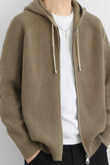 Hooded cardigan jacket