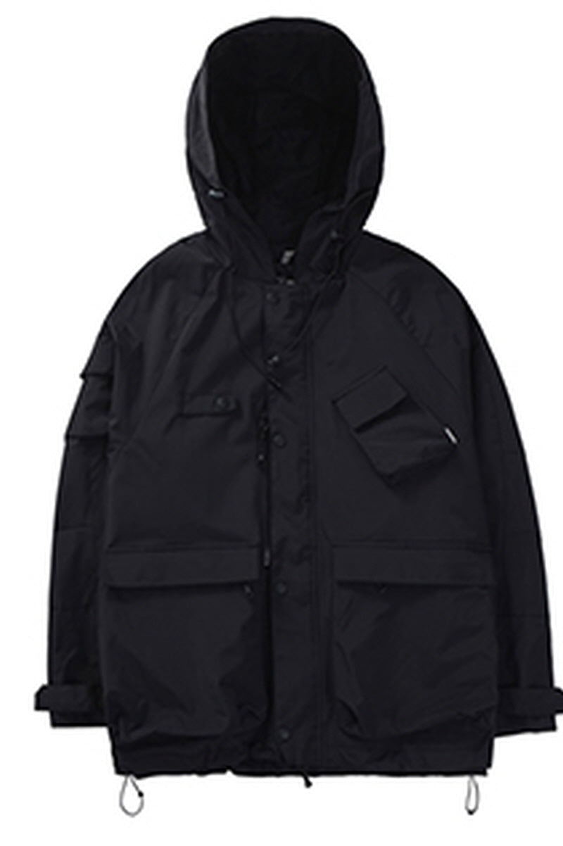 Functional windproof sports hooded jacket