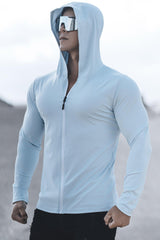 Hooded zip shirt