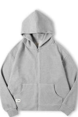 Hooded waffle sweatshirt