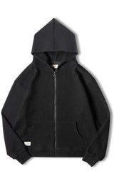 Hooded waffle sweatshirt