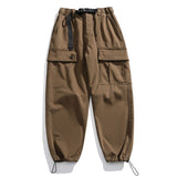 Winter large pockets casual trousers