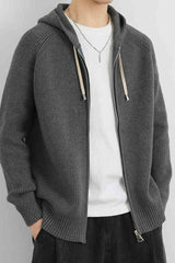 Hooded cardigan jacket