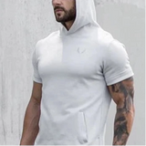 short sleeve hooded sweatshirt