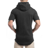 short sleeve hooded sweatshirt