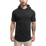 short sleeve hooded sweatshirt